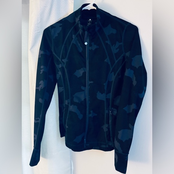 Camouflage Blue and Black Performance Full Zip Jacket - Picture 5 of 6